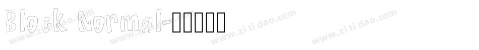 Block Normal字体转换